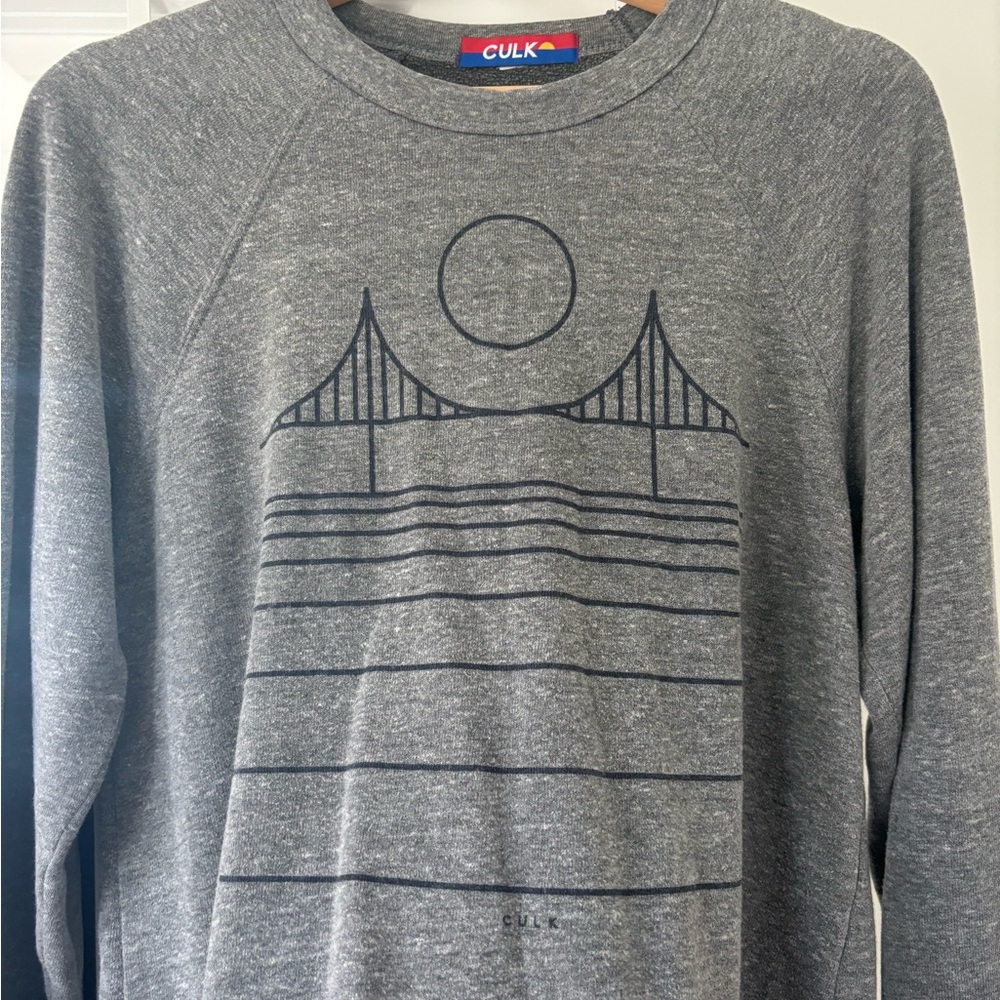 Culk Crew Neck Sweatshirt (SF Bridge Style) - Sz Medium 🌉